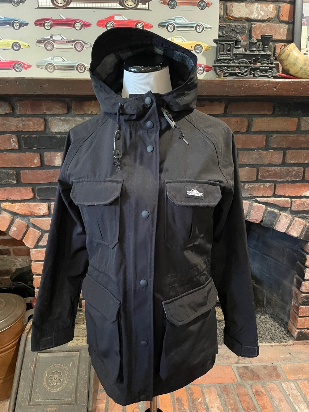 Penfield Black Hooded Utility Jacket Womens size xs